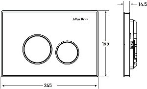 Кнопка для инсталляции Allen Brau Priority 9.20001.GR графит/хром купить в интернет-магазине сантехники Sanbest