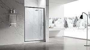 Душевая дверь Veconi Vianno VN55GM-100-01-C8 100 стекло прозрачное/профиль оружейная сталь купить в интернет-магазине Sanbest