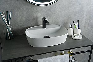 Раковина накладная Gid Lago 50 N9045 51166 белая купить в интернет-магазине Sanbest