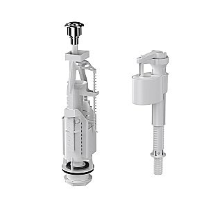 Смывное устройство для унитаза BERGES Eko 23 030623 двухкнопочный, нижний клапан купить в интернет-магазине сантехники Sanbest