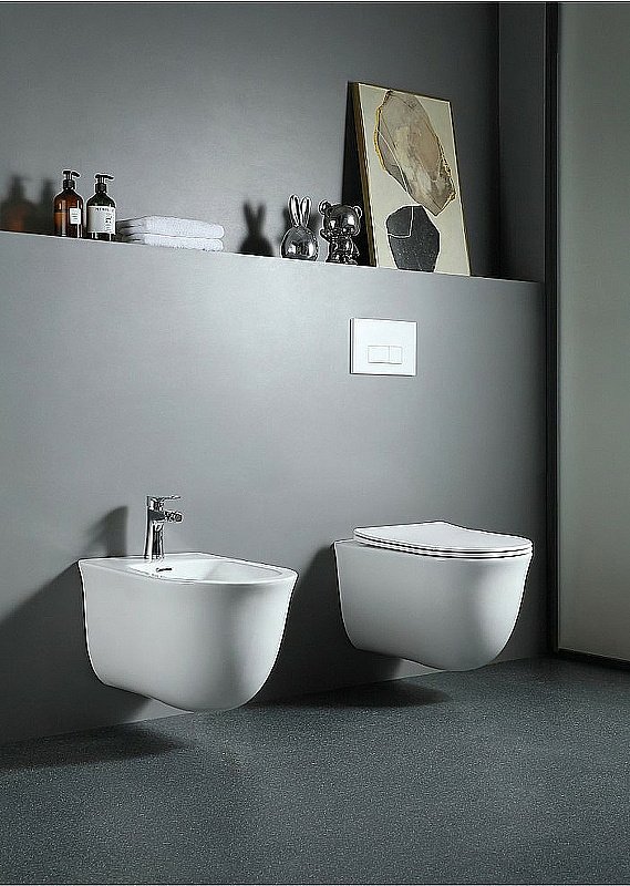 Унитаз подвесной Aquatek Классик AQ1111-00 белый, с крышкой микролифт, безободковый купить в интернет-магазине Sanbest