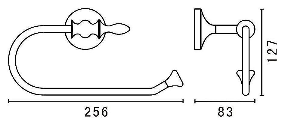 Полотенцедержатель Art&Max Bohemia AM-4280-Cr хром купить в интернет-магазине сантехники Sanbest