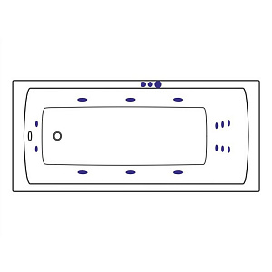 Гидромассажная ванна Excellent Aquaria SMART 170x75 форсунки белые купить в интернет-магазине Sanbest