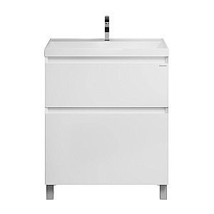 Тумба с раковиной напольная Grossman МЕРКАДО 70 с 2-я ящ, белая матовая для ванной в интернет-магазине Sanbest