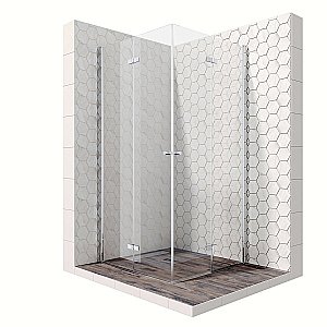 Душевой уголок Ambassador Nord 13011109 100x100 стекло прозрачное/профиль хром купить в интернет-магазине Sanbest