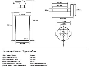 Диспенсер Bemeta Retro 144309012 купить в интернет-магазине сантехники Sanbest
