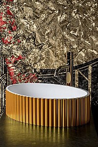 Раковина Armadi Art Canale 50 878-G золото купить в интернет-магазине Sanbest