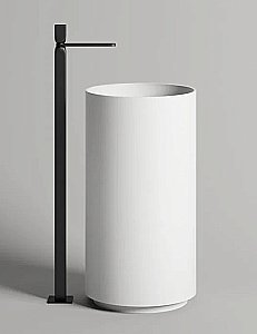 Раковина напольная Salini Armonia 01 130111SM 45 из искусственного камня S-Stone, белая матовая купить в интернет-магазине Sanbest