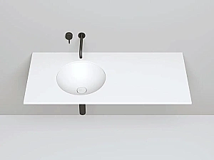 Раковина врезная снизу столешницы Salini MAREA 05 1802205M 42 из искусственного камня S-Stone, белая матовая купить в интернет-магазине Sanbest