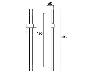 Душевая штанга Bronze de Luxe Grani 980 хром купить в интернет-магазине сантехники Sanbest