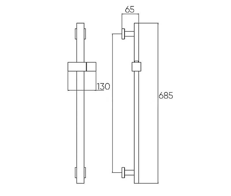 Душевая штанга Bronze de Luxe Grani 980 хром купить в интернет-магазине сантехники Sanbest