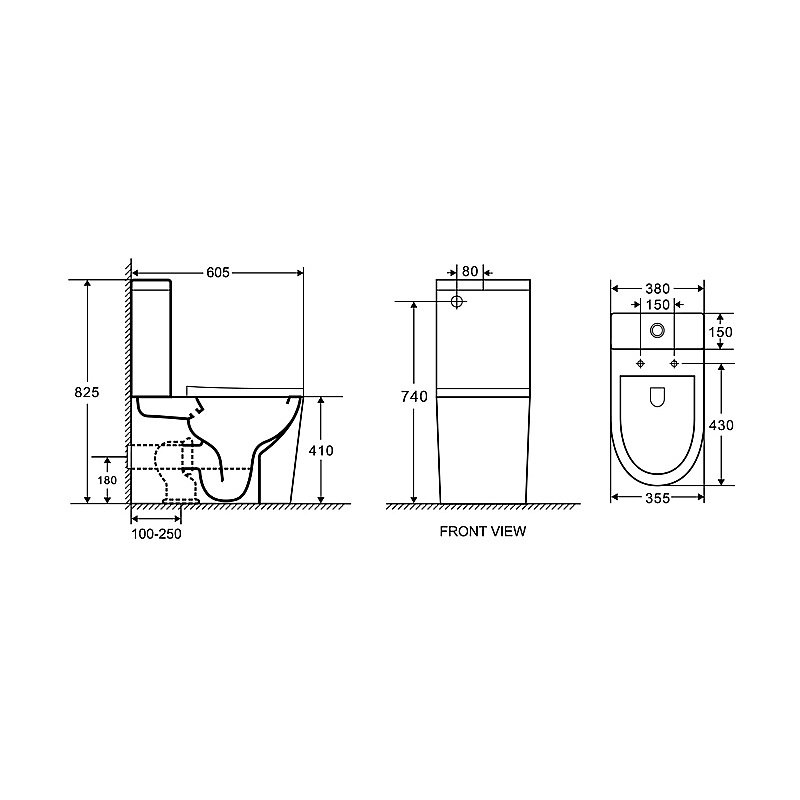 Унитаз напольный Azario Vetro AZ-2149 белый безободковый, с бачком, с крышкой микролифт купить в интернет-магазине Sanbest