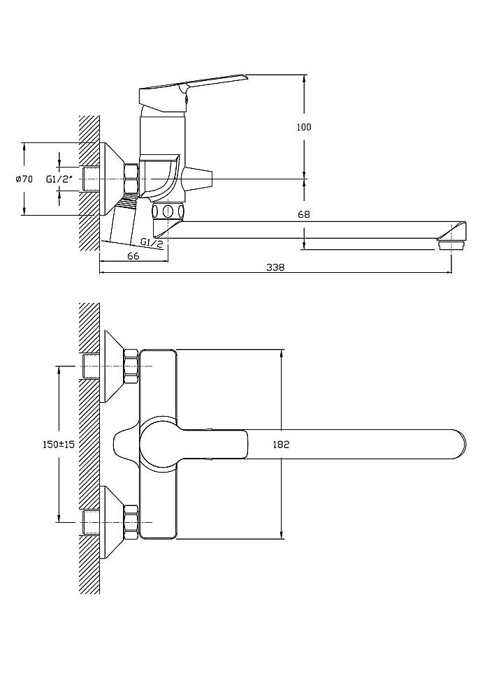 Смеситель для ванны Rush Victoria VI7135-16 купить в интернет-магазине сантехники Sanbest