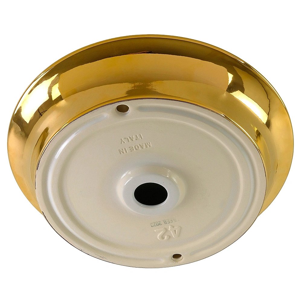 Раковина накладная Migliore MONACO 32077 белая/декор золото купить в интернет-магазине Sanbest