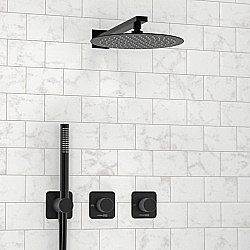 Душевая система WasserKRAFT Fulda 5200 SET2834 черный Soft-touch матовый купить в интернет-магазине сантехники Sanbest