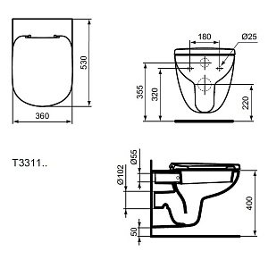 Унитаз подвесной Ideal Standard Tempo-IS T331101 купить в интернет-магазине Sanbest