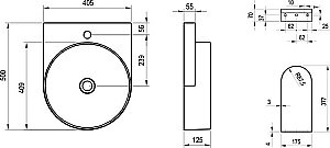Раковина подвесная Ravak YARD 40 белая/консоль белая купить в интернет-магазине Sanbest