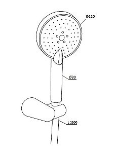 Душевой гарнитур RedBlu by Damixa Origin One 918110000 купить в интернет-магазине сантехники Sanbest