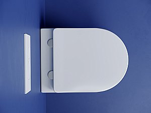 Унитаз подвесной Ceramica Nova Metropol CN4002T белый, с крышкой микролифт, безободковый, слив-торнадо купить в интернет-магазине Sanbest