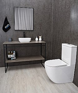 Раковина накладная Gid Geometrico 36 N1334 51237 белая купить в интернет-магазине Sanbest