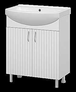 Тумба с раковиной Misty Изео - 70 Э-Изе01070-021Н белая для ванной в интернет-магазине Sanbest