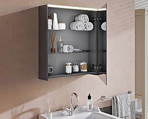 Зеркальный шкаф VitrA Core 66909 60 антрацит купить в интернет-магазине сантехники Sanbest