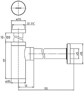 Сифон для раковины Allen Brau Priority 5.31025-BN купить в интернет-магазине сантехники Sanbest