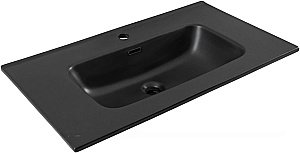 Тумба с раковиной Aquanet Алвита new 80 344134+329255 белая матовая для ванной в интернет-магазине Sanbest