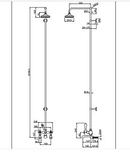 Душевая система Burlington Anglesey H295-AN хром купить в интернет-магазине сантехники Sanbest
