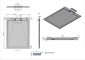 Душевой поддон Vincea VST-4SRL9012A 120х90 антрацит купить в интернет-магазине Sanbest