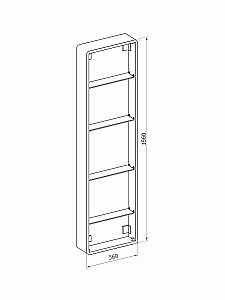 Зеркальный шкаф Taliente Cbled TA-CBled-L40160 40 купить в интернет-магазине сантехники Sanbest