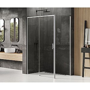 Душевой уголок NEW TRENDY PRIME 130x80 стекло прозрачное/профиль хром купить в интернет-магазине Sanbest