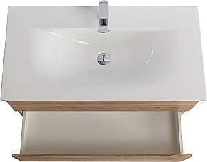 Тумба с раковиной BelBagno MARINO-CER-N-1000-2C-SO-WO-P Rovere Bianco для ванной в интернет-магазине Sanbest