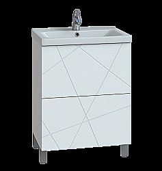 Тумба для раковины VIGO  Geometry tn.GEO.FOS.60.2Y белая купить в интернет-магазине сантехники Sanbest