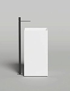 Раковина напольная Salini Armonia SQUARE 01 130521M 45 из искусственного камня S-Stone, белая матовая купить в интернет-магазине Sanbest