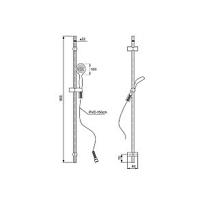 Душевой гарнитур PAINI Torino TRCR121 хром купить в интернет-магазине сантехники Sanbest