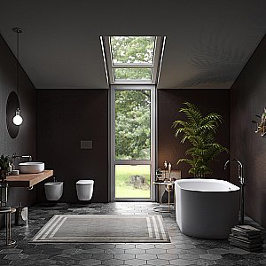 Унитаз подвесной Kerasan Nolita 5314 белый, безободковый купить в интернет-магазине Sanbest