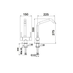 Смеситель для кухни Webert Ibiza IB920802015 хром купить в интернет-магазине сантехники Sanbest