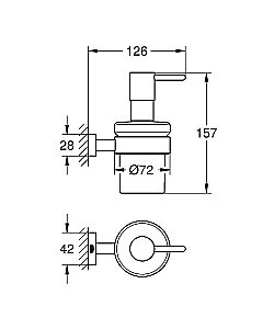 Дозатор для жидкого мыла Grohe Essentials Cube 40756001 купить в интернет-магазине сантехники Sanbest