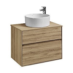Тумба с раковиной Акватон Либерти 75 со столешницей, дуб эльвезия для ванной в интернет-магазине Sanbest