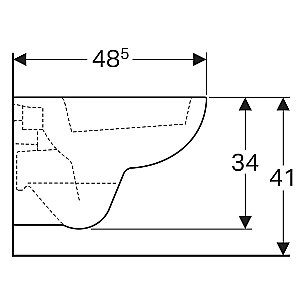 Унитаз подвесной Geberit Renova Compact 206145000 белый купить в интернет-магазине Sanbest