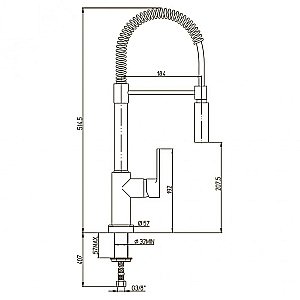 Смеситель для кухни PAINI Le Mans 90CR557LLPE2SKM хром купить в интернет-магазине сантехники Sanbest