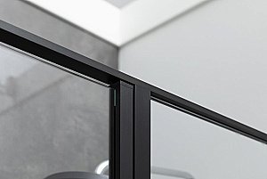 Душевой уголок Allen Brau Priority 3.31036.BBA+3.31042.BBA 140х80 стекло прозрачное/профиль черный брашированный купить в интернет-магазине Sanbest