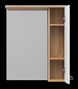 Зеркало со шкафом Misty Крафт 60 П-Кра-02060-011 Белый / Дуб Крафт Золотой в ванную от интернет-магазине сантехники Sanbest