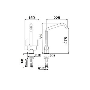 Смеситель для кухни Webert Ibiza IB920802015 хром купить в интернет-магазине сантехники Sanbest