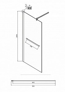 Душевое ограждение Ambassador Walk-in 15031135 100 купить в интернет-магазине Sanbest