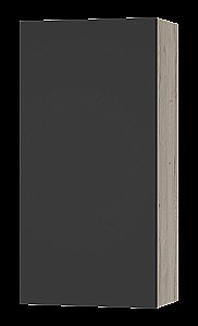 Шкаф подвесной Misty Поло 40 О-Пол08040-014По Антрацит / Дуб Галифакс белый для ванной в интернет-магазине сантехники Sanbest