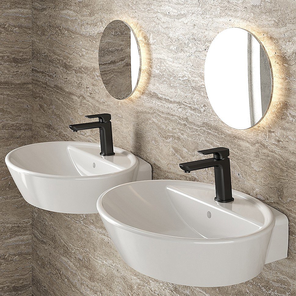 Смеситель для раковины PAINI Nove 09PZ211MESR черный матовый купить в интернет-магазине сантехники Sanbest