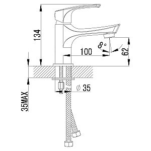 Смеситель для раковины Lemark Plus Shape LM1706C купить в интернет-магазине сантехники Sanbest