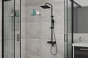 Душевая система Rush Thira TR3635-40Black черная матовая купить в интернет-магазине сантехники Sanbest